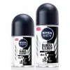 NIVEA MEN Erkek Roll-on Deodorant Black&White 50ml ve Mini Roll-on Black&White 25ml