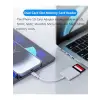 NK1022 Apple iPhone iPad Lightning To SD Camera Reader SD Micro SD Kart Okuyucu Kablo Adaptör-Beyaz