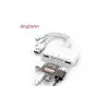 NK1032 Pro Type-C Lightning USB-A - 2x USB3.0 SD TF PD Kart Okuyucu Hub Adaptör