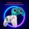 Nova Wireless Switch Pro Controller Switch/Lite/OLED için; Hall efektli JoySticks, RGB LED, Turbo, programlanabilir, hareket kontrolü, uyandırma fonksiyonu (beyaz)