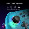 Nova Wireless Switch Pro Controller Switch/Lite/OLED için; Hall efektli JoySticks, RGB LED, Turbo, programlanabilir, hareket kontrolü, uyandırma fonksiyonu (beyaz)