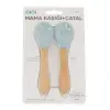 OiOi BASICS Mama Kaşığı + Çatal - Mineral Blue