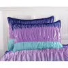 Ombre Dantelli 3 Parça Yorgan Seti, Tam, Mavi ve Mor