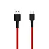Örgülü USB Type C Kablo, Kırmızı (100 cm)