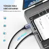 Örgülü USB Type-C Şarj ve Data Kablosu, 1.5 Metre, Siyah