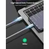 Örgülü USB Type-C Şarj ve Data Kablosu, 50 cm