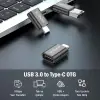 OTG Akıllı Giriş USB 3.0 to Type-C Dönüştürücü Adaptör Çevirici 5Gbps, iPhone 16, Pro, Pro Max, M2, M3, M4 MacBook Pro, Air, iPad Pro ve Galaxy S25, S24, S23 ve Tabletler ile Uyumlu