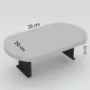 Oval dekoratif yan sehpa