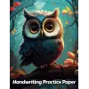Owl Handwriting Practice Paper: Wide Lines With Dotted Midline | For Students Learning To Write Letters | Grades K-2 School | Gift For Bird Lovers | 8.5 x 11 Inches | 111 Pages | v4