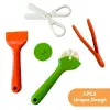 Oyun Hamuru Premium Modelleme Seti (Roller, Cımbız), Makas, Spatula