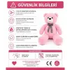 Papyonlu Sevimli Şaşkın Ayı 80 cm Pelüş Oyuncak (Boz)