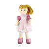 Parlak Elbiseli Bez Bebek 50 Cm Mor