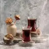 Paşabahçe 6 lı Cam Kulplu Keyif Çay Bardağı