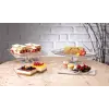 Paşabahçe MADLEN AYAKLI SERVİS TABAĞI HEDİYELİK KUTU Paşabahçe