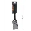 Paslanmaz çelik barbekü spatulası, siyah, 46 cm