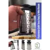 Paslanmaz Çelik Yassı Avuç İçi Mini Rende, 3 Yönlü Rendeleme Yassı Tasarım 15 * 7 * 3cm