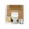 Pedallı Çöp Kovası Wc Fırça Set 3 lt Krom