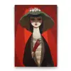 Pelle Aberg - Lady With Cigarette Tablosu - 80x125cm
