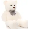 Peluş Ayı 120 cm Papyonlu Sevimli Ayı, Beyaz