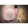 Pembe Bluetooth Karaoke Mikrofonu, Ahşap Tripodlu