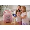Pembe Bluetooth Karaoke Mikrofonu, Ahşap Tripodlu
