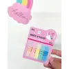 Pembe indeks sticker ve yapışkan not