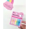 Pembe indeks sticker ve yapışkan not
