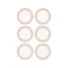 Pembe pasta tabağı seti, 21 Cm, 6 parça