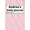 Personalized Daily Journal - Andrea: Pink cover