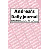 Personalized Daily Journal - Andrea: Pink cover