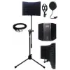 PF-30X Mikrofon Standı Yalıtım Paneli Xlr Kablo Pop Filter
