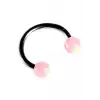 Piercing, Circular Barbell 316L Çelik Pembe