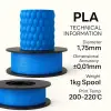 Pla+ Filament 1.75mm 1 Kg - Mavi