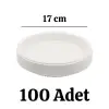 Plastik Tabak 100lü 17 Cm Beyaz Kullan At Tabak