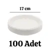 Plastik Tabak 100lü 17 Cm Beyaz Kullan At Tabak