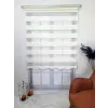 Pliseli Stor Zebra Perde, Sert Plastik Kasalı, 170x200, Ekru