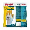 PN7 Polyester Beyaz Sarı 10 Örme Nitril Eldiven No, Çift