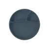 Porsiyon Vakum Tabanlı Silikon Tabak Deep Blue