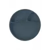 Porsiyon Vakum Tabanlı Silikon Tabak Deep Blue