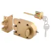 Prime Line U9970 Brass Diecast Jimmy-Proof Deadlock, 10 cm, 0.8 cm