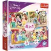 Puzzles - 4ü 1 arada - Mutlu günler/Disney Prensesi