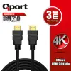 Q-hdmı32 Altın Uçlu 3 Metre 4k Hdmı2.0 Kablo