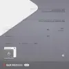 QcK Medium Gaming Mousepad, Beyaz