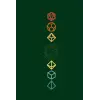 Rainbow polyhedral dice and moon journal with hex and grid paper