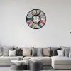 Renkli Rakamlı 60 cm Duvar Saati