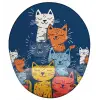 Renkli Sevimli Kediler Mouse Pad