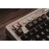 Retro Mekanik Klavye, Bluetooth/2.4G/USB-C Hot Swappable, 87 Tuşlu, Windows ve Android uyumlu, C64 Edition, Qwerty İngilizce