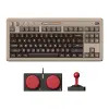 Retro Mekanik Klavye, Bluetooth/2.4G/USB-C Hot Swappable, 87 Tuşlu, Windows ve Android uyumlu, C64 Edition, Qwerty İngilizce