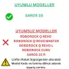 Roborock Saros 10 ile Uyumlu 2 Mop 2 Kenar Mop Pasas
