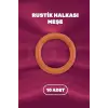 Rustik Perde Halkası, Meşe Renk, 10 Adet